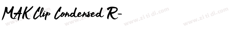 MAK Clip Condensed R字体转换
